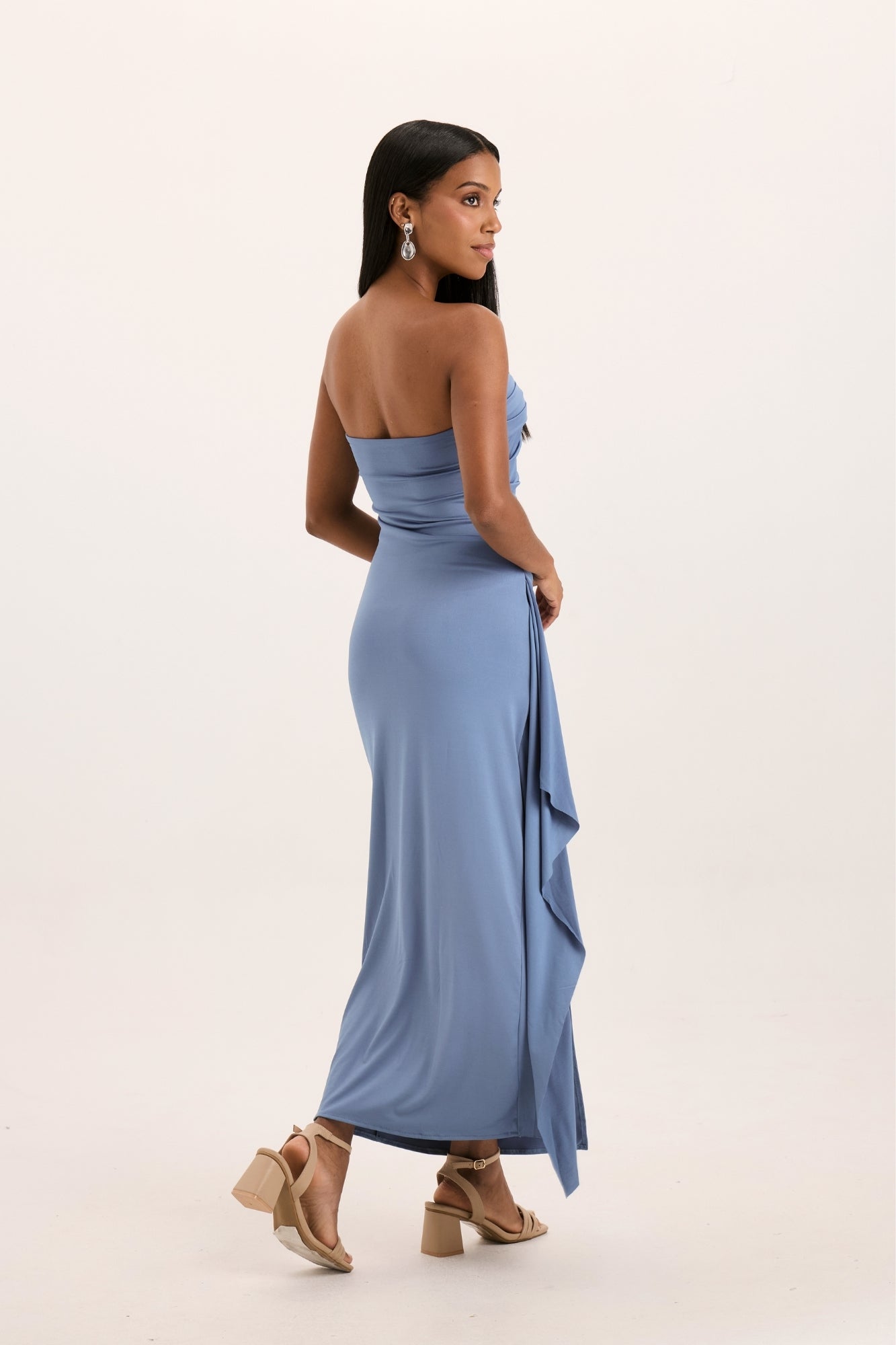 VESTIDO SEVILLA  EN AZUL ACERO